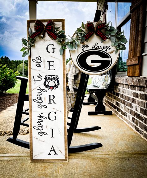 Football Door Hangers, Custom Door Hangers, Patriotic Door Hanger, Front Door Porch, Wood Burn Designs, Porch Welcome Sign, Handmade Signs, Christmas Shows, Vinyl Signs