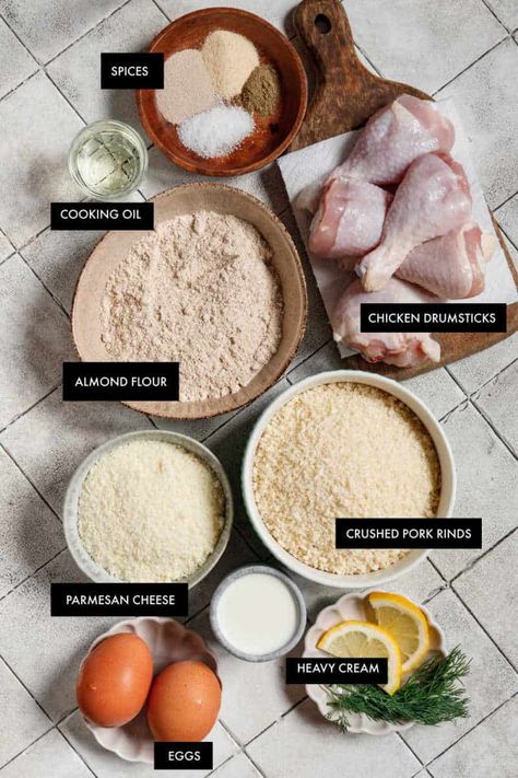 Fried Chicken Skin, Fried Chicken Ingredients, Keto Fried Chicken, Creamed Onions, Ketogenic Diet Meal Plan, Keto Food List, Pork Rinds, Keto Recipes Dinner, Keto Chicken