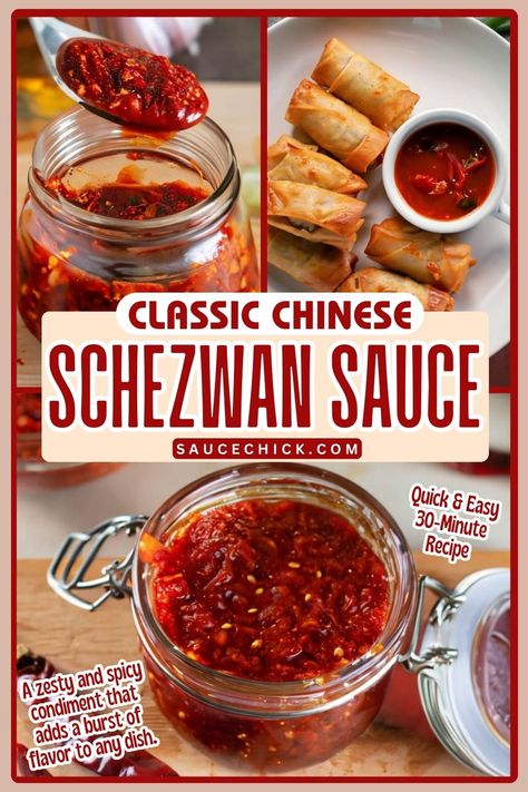 Schezwan Sauce Recipe Schezwan Sauce Recipe, Schezwan Chutney, Schezwan Sauce, Garlic And Ginger, Red Sauce, Spicy Sauce, Creamy Garlic, Stir Fries, 30 Minute Meals