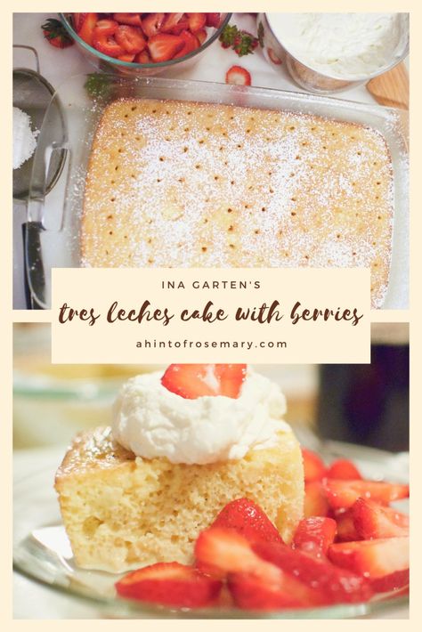 Tres Leches Recipe, Cake With Berries, Tres Leches Cake Recipe, Leches Cake, Fruity Cake, Tres Leches Cake, Berries Recipes, Tres Leches, Fun Easy Recipes