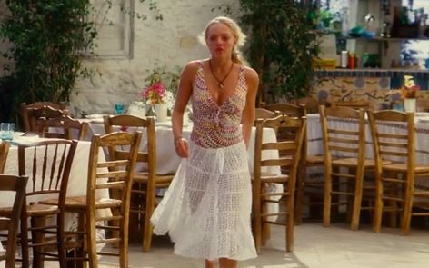 Mamma Mia - Sophie Disco Mamma Mia Outfits, Mamma Mia Aesthetic Sophie, Sophie From Mamma Mia Outfits, Emily Stephens Mamma Mia, Mama Mia Outfits Sophie, Sophie Mamma Mia Costume, Sofie Mamma Mia Outfits, Mamma Mia Aesthetic Outfits Sophie, Sophia Mamma Mia