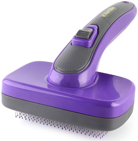 HERTZKO Self-Cleaning Slicker Brush for Dogs and Cats Pet Grooming Dematting Brush Easily Removes Mats, Tangles, and Loose Fu Kitten Supplies, Pet Shed, Short Haired Dogs, Dog Brush, Cat Brush, Slicker Brush, Long Haired Dogs, Long Haired Cats, Pet Brush