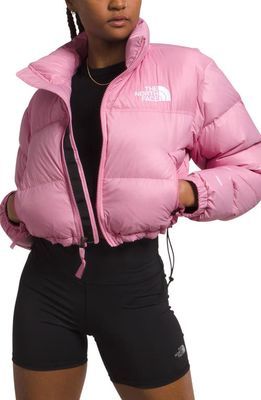 The North Face Nuptse Water Repellent 700 Fill Power Down Short Puffer Jacket in Orchid Pink - Best Deals You Need To See North Face Nuptse Short Jacket, Nuptse Short Jacket, Pink North Face Jacket, Short Puffer Jacket, North Face Nuptse, Ripstop Fabric, Cropped Jacket, North Face Women, Finish Line