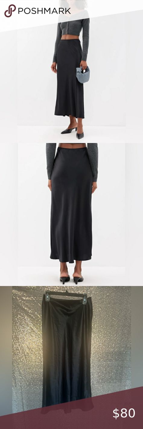 NWT REFORMATION Layla silk-satin midi skirt size 8 Satin Midi Skirt, Reformation Dresses, Silk Satin, Midi Skirt, Dress Es, Dresses Skirts, Satin, Silk, Skirt