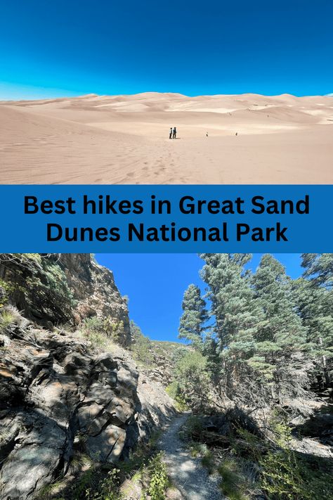 Great Sand Dunes National Park is one of the most unique parks in the US and is under visited. There are lots of hiking options from hiking the tallest sand dune in North America to following in the footsteps of the indigenous tribes and early settlers along Mosca Pass Visit Denver, Adventure Travel Explore, Sand Dunes National Park, Backcountry Camping, Park Ranger, Rocky Mountain National, Sand Dunes, Nature Trail, Yellowstone National