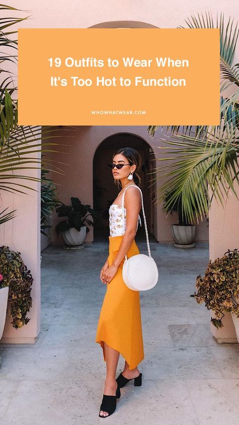 19 hot weather outfit ideas Street Style Hot Weather, Summer Day To Night Outfit, Hot Outfit Ideas Summer, Barbecue Outfit, Summer Weekend Outfit, Hot Day Outfit, Summer Day Outfits, Gno Outfit, Hot Weather Outfits