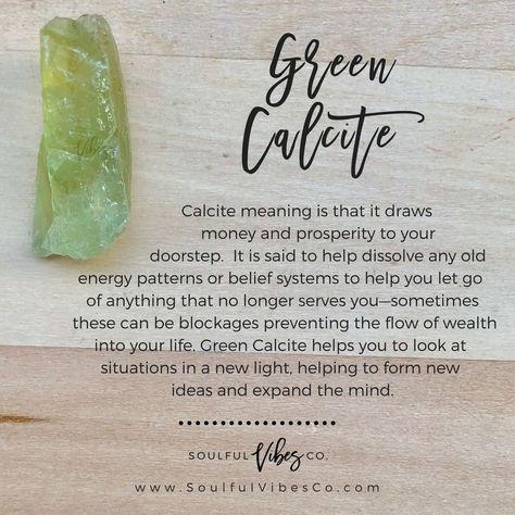 Green Calcite Meaning, Calcite Meaning, Green Calcite Crystal, Crystal Spiritual, Green Calcite, Crystal Guide, Crystals Healing Properties, Spiritual Crystals, Gemstone Meanings