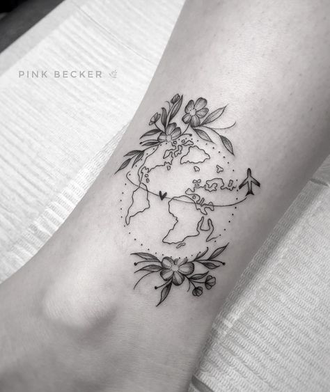 Journey Tattoo, 10 Tattoo, Tattoo Diy, Map Tattoos, Men Tattoos, Cat Tattoos, Inspiration Tattoos, Shoulder Tattoos, Initial Tattoo