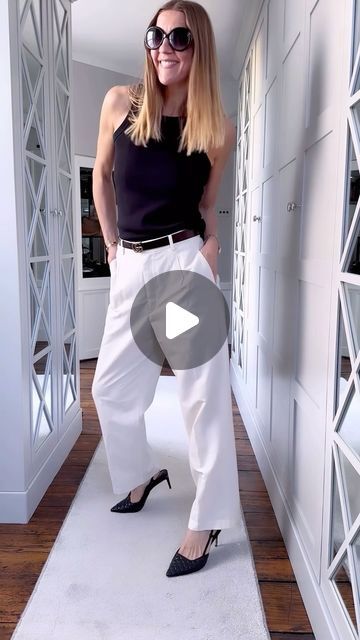 Hayley Karseras on Instagram: "Two ways to wear the (best) cream pleated wide leg trousers from Uniqlo right now. Linked here:
https://liketk.it/4EY09
And in stories!
Not an ad! Bought them and LOVE them!! 
@uniqloeurope" Hayley Karseras, Trendy Christmas Outfits, Wide Leg Trousers, Uniqlo, Christmas Outfit, Right Now, Wide Leg, Trousers, Cream