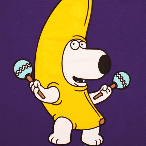 Family Guy Brian Banana Family Guy Painting, Family Guy Costumes, Brian Family Guy, Banana Picture, I Griffin, Excited Pictures, Brian Griffin, Banana Costume, Family Guy Stewie