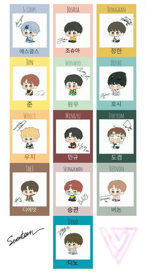 Cartoon Seventeen Wallpaper, Seventeen Chibi Wallpaper, Cute Seventeen Wallpaper, Seventeen Character, Seventeen Cartoon, Svt Cartoon, Seventeen Anime, Seventeen Chibi, Seventeen Stickers