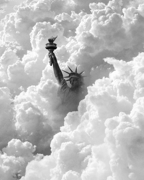 Planet Earth Shots on Instagram: “proudly presents . ✪ FEATURED ARTIST ✪ Photo by @raylivez Location New York C O N G R A T U L A T I O N S ! Selected by @hilde_marie__…” The Statue Of Liberty, In The Clouds, White Photo, The Clouds, Statue Of Liberty, Statue, New York, Black And White, On Instagram