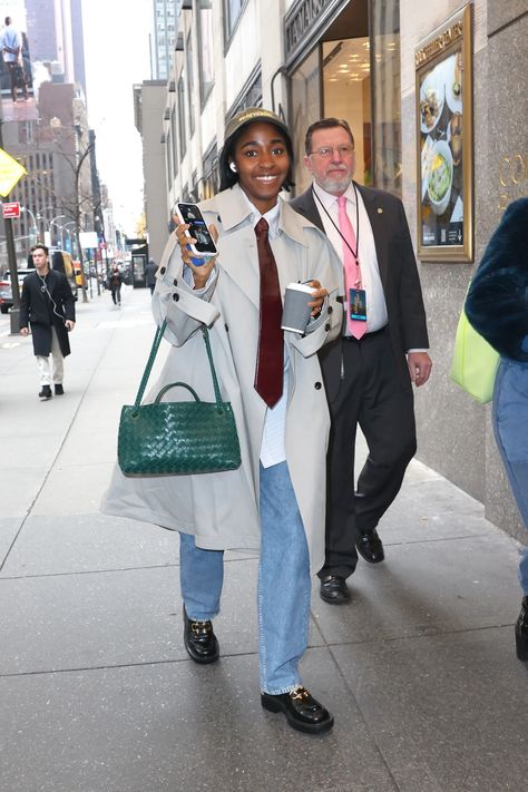 Is Ayo Edebiri Bottega Veneta’s Latest Muse? | Vogue Ayo Edebiri, Denim Day, Christy Turlington, Jane Birkin, Celebrity Street Style, Menswear Inspired, Looks Style, Bottega Veneta, Fashion Inspo Outfits