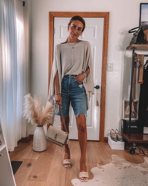 Five Outfit Ideas Wearing Long Shorts | Karina Style Diaries