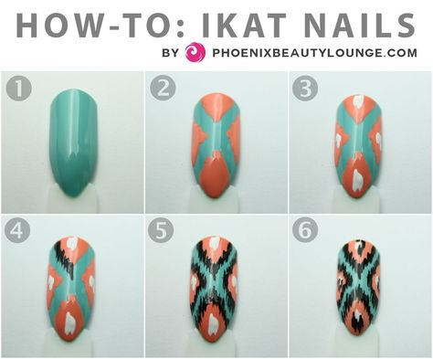 Ikat Nails, Beauty Lounge, Get Nails, I Love Nails, Nail Art Inspiration, Fancy Nails, Nail Art Tutorial, Creative Nails, Manicure E Pedicure