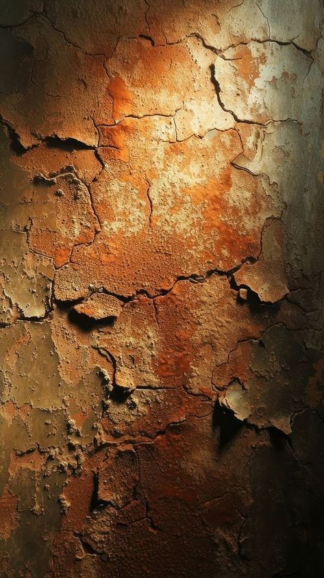 Rust with some paint on it rough wall deterioration. | premium image by rawpixel.com / Ing Iphone Wallpaper Brown, Rust Effect Wall, Rust Background Color, Wrinkled Paper Background, Rusty Illustration, Rust Drawing Texture, Ancient Background, Rusty Spoon, Rusty Background