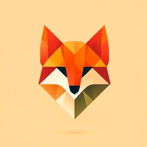 2 Point Perspective City, Geometric Icons, Geometric Fox Head, Perspective City, Fox Icon, Geometric Fox, Polygon Art, Fox Face, Rare Species