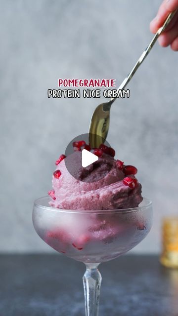 Tadas Mikuckis on Instagram: "Pomegranate power-up 💪 Here’s the recipe for this high protein #pomegranate nice cream… Ingredients: - 1 and 1/4 cup pomegranate juice - 1/2 cup yogurt of your choice - 1 scoop @truvani Vanilla Protein Powder (I love Truvani because it only has 5 organic ingredients… If you want to try my favorite protein powder, you can use the discount code “SUPERFOODSGUY” to get 20% off sitewide! ) The process: 1. Freeze pomegranate juice into cubes 2. Combine all ingredients in a food processor (Optional) Transfer to a new container and freeze for 40 minutes, stirring after twenty minutes to get a firmer ice cream consistency. 3. Scoop and enjoy #truvani #truvanipartner #nicecream #fallrecipes" Pomegranate Juice, Vanilla Protein Powder, Yogurt Cups, Nice Cream, Food Processor, Protein Powder, Organic Ingredients, High Protein, Fall Recipes