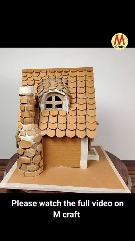 M craft | Cardboard house 🥰💐 | Instagram Diy Cardboard House, Craft Cardboard, Cardboard Dollhouse, M Craft, Cardboard House, Instagram Diy, January 19, Diy Cardboard, Craft Diy