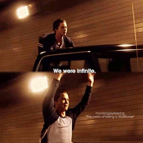 We were infinite. - the Perks of Being a Wallflower We Are Infinite Scene, We Were Infinite, We Are Infinite, The Perks Of Being, Perks Of Being A Wallflower, Logan Lerman, Movie Lines, Film Books, Coming Of Age