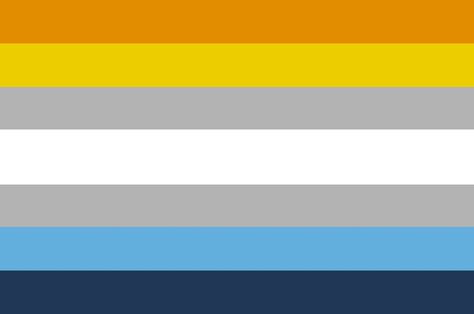 Since there's a flag for both Aromantic and Asexual, I decided to recreate the original one. The ori doesn't suits me, but I still like it, so I make my own Grey-aroace flag. Free to use. !!Explanation for the sexuality : Grey-sexual is where one can and will feel sexual attraction to somebody sometimes. Grey-romantic is one that feels little to no romantic feeling towards somebody but can still have it sometimes. So if you combine those two, you get grey-aroace. Have a good day/night. :)!! Polarsexual Flag, Grey Aroace Flag, Grey Romantic, Aroace Flag, Romantic Attraction, Anti Flag, Gender Identities, Yellow Guy, Lgbtq Funny