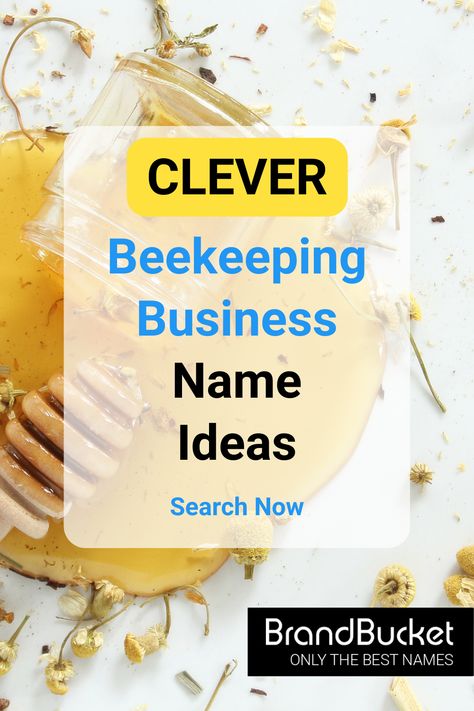 Have you been looking for a cool name for your beekeeping business? Look no further! We have plenty of cool and catchy business names for you to choose from! Get your new business name here! beekeeping business, beekeeping business logo, farm business names, business name ideas, premium domain names, business name generator, honey business names, honey business name ideas, names for honey business, honey bee business names, name generator, short brand name, clever startup name Honey Names Ideas, Beekeeping Business, Catchy Business Names, Honey Name, Unique Company Names, Honey Business, Bee Business, Find A Business Name, Company Name Generator