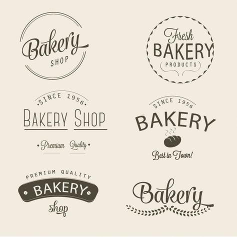 Bakery shop Free Vector | Free Vector #Freepik #vector #freelogo #freefood #freelabel #freebadge Bakery Logos, Logo Stationery, Design Stationary, Vintage Bakery, Bakery Store, Baking Logo, How To Store Bread, Japanese Logo, Bakery Packaging