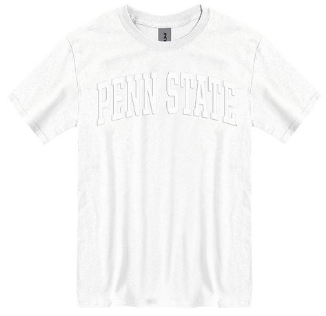 Penn State Arching White Out Puff Ink T-Shirt Nittany Lions (PSU) Happy Valley Penn State, Hockey Clothes, College T Shirts, Volleyball Outfits, Nittany Lion, Penn State, Christmas 2024, Embroidered Sweatshirts, Kids Shorts