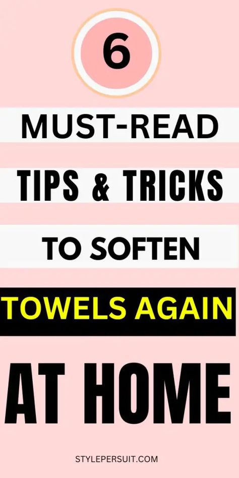 How to Soften Bath Towels (An At-Home DIY Guide) Soften Towels How To, Soften Towels Vinegar Baking Soda, Cleaning Towels That Stink, How To Soften Bath Towels, Soft Towels How To Get, How To Refresh Towels, How To Soften Towels In The Wash, Refreshing Towels, Stripping Towels