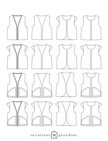 Gilet Pattern, Diy Vest Pattern, Diy Vest, Pattern Vest, Vest Pattern Free, Clothing Pattern Design, Vest Sewing Pattern, Dress Making Patterns, Vest Pattern