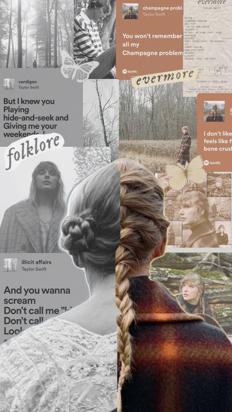 Evermore and folklore! Evermore And Folklore, Taylor Swift Gracie Abrams, Taylor Swift Backgrounds, Folklore Love Triangle, Folklore And Evermore, My Tears Ricochet, Tolerate It, Taylor Swift Board, Eras Tour Taylor Swift