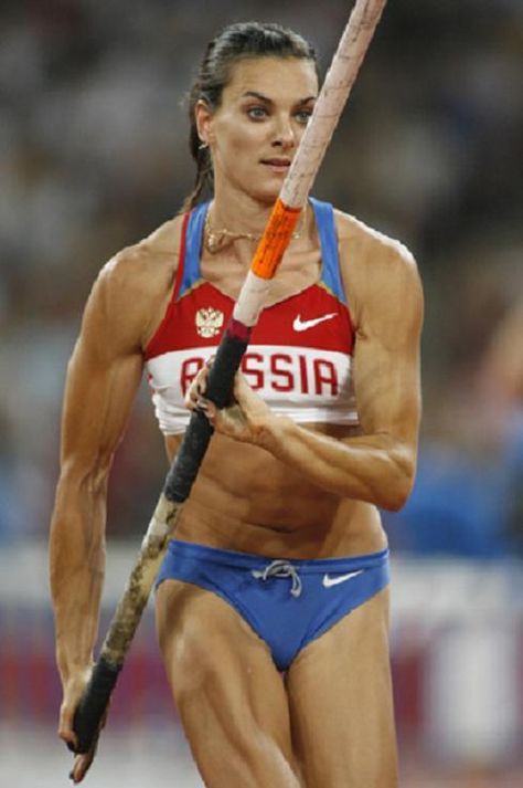 Yelena Isinbayeva - Russia Field Athletes, Pole Vault, Long Jump, Women Volleyball, Gymnastics Girls, Muscle Girls, Sporty Girls, Muscle Women, Female Athletes