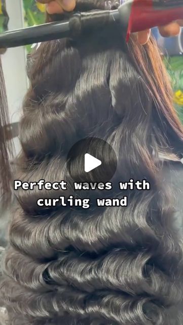 Keswigs’ Tutorial on Instagram: "Perfect Beach Wave Tutorial🖤😍
Cr: _markeaantwon (TK)

💯Stay tuned for more hair inspo

#wigtutorial #dailyhairinspo #dailysharing #wighack #hairtips #wigstyle #wiginstall #curlyhairstyle #hollywoodwaves #beachwaves" Perfect Beach Waves Tutorial, Beach Wave Curls Black Women, Hollywood Waves, Waves Curls, Water Waves, Wand Curls, Wig Styles, Beach Waves, Hair Waves