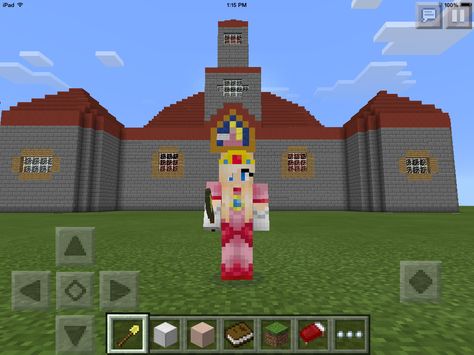 Princess Peach and her Castle in Minecraft #Minecraft Castle In Minecraft, Princess Castle, Minecraft Ideas, Free Post, Princess Peach, Minecraft, Castle, Quick Saves