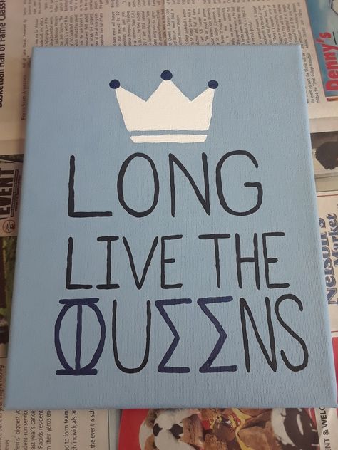 Phi Sigma Sigma Canvas, Sorority Baskets, Big Little Canvas, Sorority Art, Big Little Basket, Phi Sigma Sigma, Sorority Canvas, Sorority Girl, The Queens