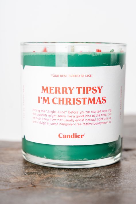 Merry tipsy, I'm Christmas Candier 9 oz candle - Trendy Holiday Apparel at Lush Fashion Lounge Boutique in Oklahoma City Funny Christmas Candles, Bourbon Butter, La Apartment, Apple Bourbon, Xmas Candles, Room Scents, Cinnamon Apple, Cute Candles, Holiday Scents