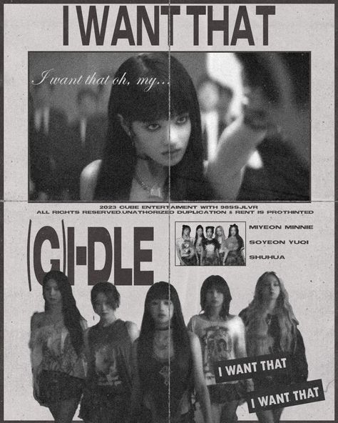 98ssjlvr on twitter and instagram #gidle #minnie #miyeon #yuqi #soyeon #shuhua #poster #gidleedit #design Gidle Poster Black And White, G Idle Poster, Gidle Poster, Minnie Miyeon Yuqi, Yuqi Soyeon, Minnie Miyeon, Couple Girls, Photoshoot Pictures, Gidle Minnie