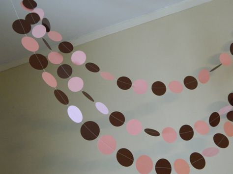 Paper Garland 10ft -Light Pink and Brown Garland Birthday Party Decor Photo Prop Baby Shower Decor on Etsy, $12.00 Pink And Brown Birthday Party, Pink And Brown Baby Shower, Garland Birthday, Rectangle Tables, 23rd Birthday, Brown Babies, Baby Shower Decor, Pink And Brown, Birthday Party Decor