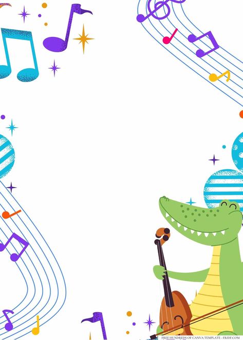 Animal Music Birthday Invitation Templates Music Invitation Card, Music Invitation, Music Birthday Invitation, Animal Music, Music Themed Cakes, Music Birthday Party, Music Theme Birthday, Animal Cutouts, Themed Drinks