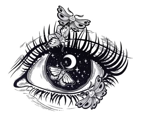 Illustration Surreal, Eye Pupil, Hippie Drawing, Eyes Realistic, Realistic Eye Drawing, Butterfly Eyes, Eye Drawings, Butterfly Makeup, Sticker Tattoo