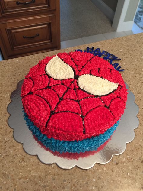 Spiderman Buttercream Cake Ideas, Square Spiderman Cake Ideas, Spider Man Ice Cream Cake, Spiderman Ice Cream Cake, Buttercream Spiderman Cake Design, Spiderman Square Cake, Cake For Wedding, Cake Spiderman, Avenger Party