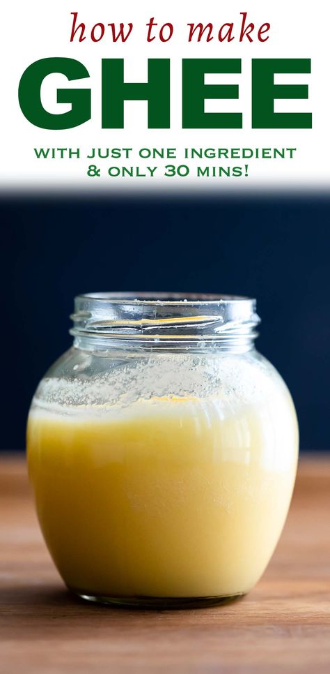 Learn how to make ghee at home THE RIGHT WAY with an easy to follow video recipe. This is exactly how my mom and grandma have been making ghee for years! via @my_foodstory Make Ghee At Home, Homemade Ghee, Cooking With Ghee, Almond Flour Blueberry Muffins, Ghee Recipe, Making Ghee, Ghee Butter, Condiment Recipes, Homemade Butter