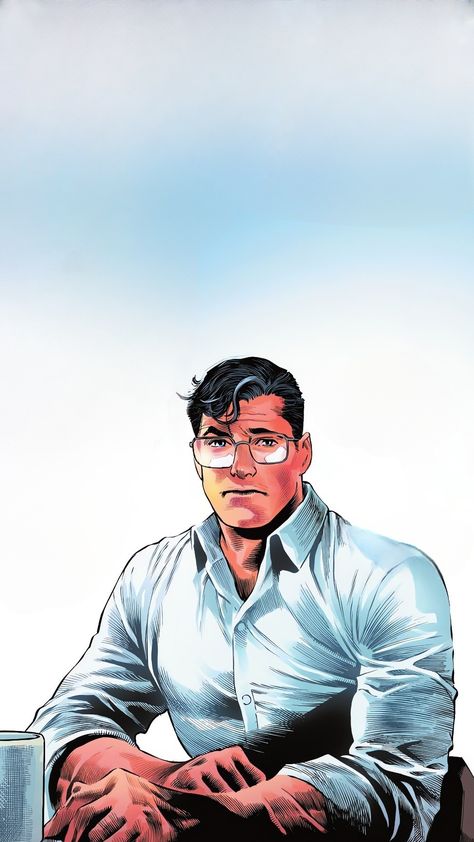 Clark Kent Art, Clark Kent Comic, Superman Reference, Klark Kent, Reign Of The Supermen, Superhero Artwork, Justice League Comics, Dc Comics Wallpaper, Superman Family