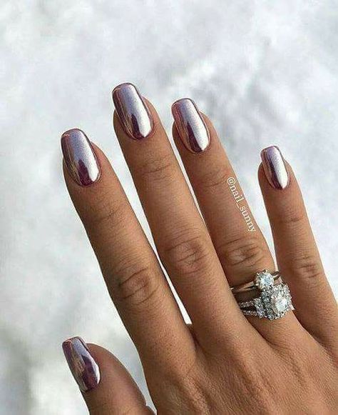 Manicured Nails, Trendy Nail Art Designs, Nagel Tips, Metallic Nails, Trendy Nail Art, Manicure E Pedicure, Chrome Nails, Gorgeous Nails, Blue Nails