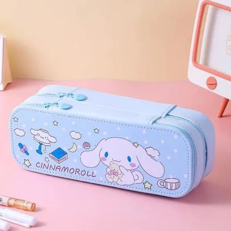 Sanrio Pencil Case Cute PU Large Capacity torage Double Layer Kawaii Kuromi Cinnamoroll Melody Pencils Bag Supplies Stationery - AliExpress 26 Sanario Pajamas, Cinnamoroll Pencil Case, Sanrio Pencil Case, Sanrio Pencil, Bag Supplies, Kawaii Kuromi, Fnaf Fanart, Cute Pencil Case, Melody Hello Kitty