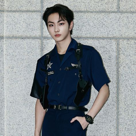 Jungwon With Glasses, Engene Core, Starboy The Weeknd, Police Outfit, Tired Of Love, Glasses Outfit, Police Costume, Police Uniforms, I Still Love Him