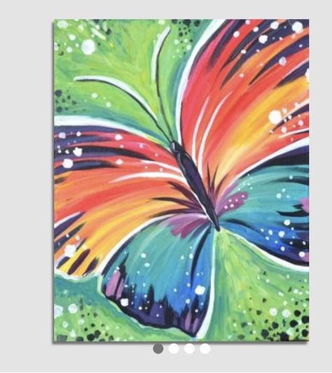 Paint Nite, Easy Canvas Painting, Canvas Painting Diy, Spring Painting, Simple Acrylic Paintings, Butterfly Painting, Night Painting, Arte Animal, Painting Art Projects