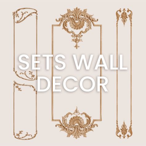 Wall Panel Trim Ideas, Master Closet Wall Decor, Parisian Panelling, French Chic Home Decor, French Wall Design, Bridgerton Home Decor, Rococo Aesthetic Bedroom, Modern Rococo Aesthetic, French Wall Panels