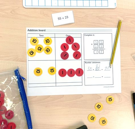 Column addition (not crossing 10) ⭐ These boards can be maximised to A3, laminated & reused. ⁠ #addition #subtraction #primaryschool #columnaddition #primarymaths #yeartwoteacher #countingskills #practicalmaths #mathsarea #singaporemath #ks1 #singaporemaths #singaporemath #primarystarseducation #whiterosemaths #primaryteacheruk #ukteacher #mathsworksheets #yeartwo #practicalmath #mathsmastery #year1teacher #ks1teacher #masterymaths #mathsplanning #iteachmath #passionforprovision #ks1maths Column Addition, Ks1 Maths, Maths Area, Key Stage 1, Tens And Ones, Singapore Math, Primary Maths, Math Addition, Primary Teachers