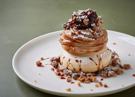 Mont Blanc Recipe - Great British Chefs Sole Recipe, Mont Blanc Dessert, Fancy Plating, Dessert Styling, Sole Recipes, Dessert Inspiration, Chef Simon, Dessert Original, British Desserts